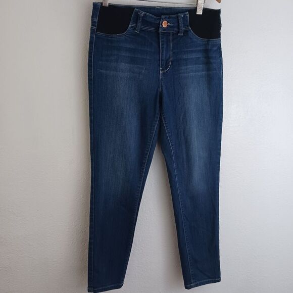 YMI Skinny blue JEANS with Side Elastic Maternity Size S - Picture 7 of 9